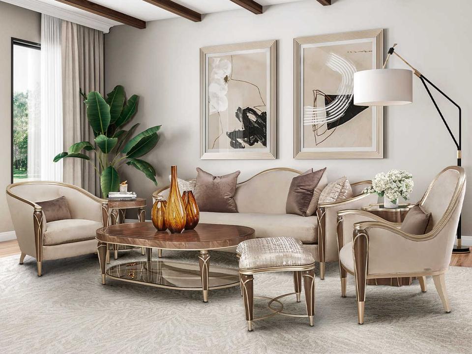 Villa Cherie Hazelnut Sofa Set