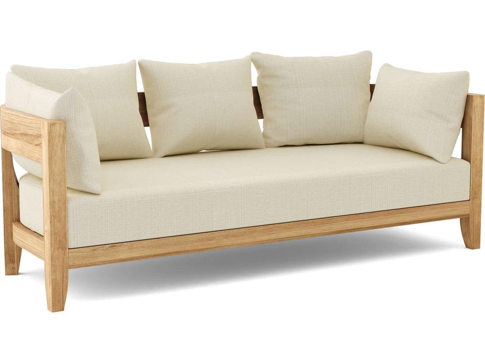 Coronado 3-Seat Teak Sofa with Sunbrella Cushions