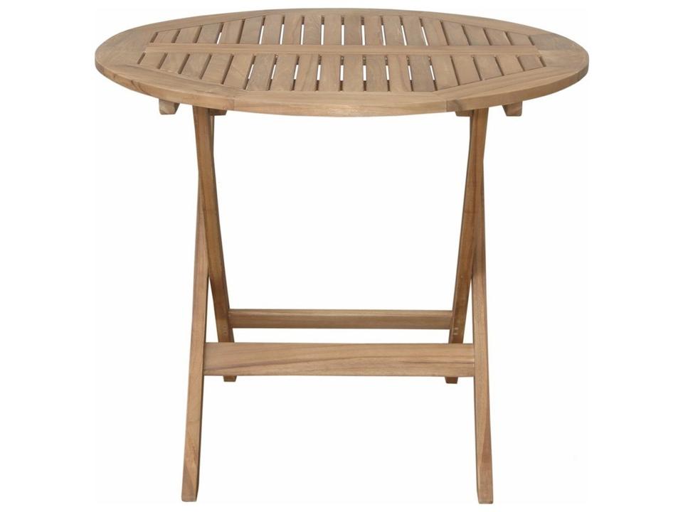 Chester 32-Inch Round Folding Picnic Table Teak Wood