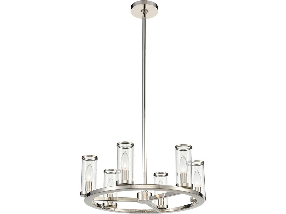 Revolve Chandelier in Polished Nickel A Modern Statement Light