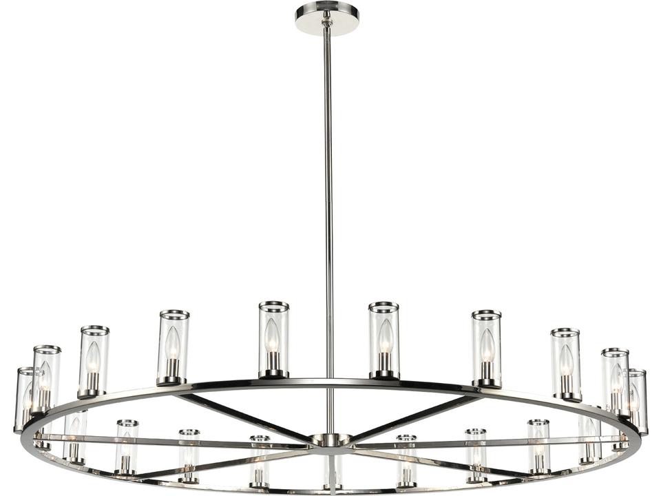 Revolve 21 Light Chandelier in Polished Nickel