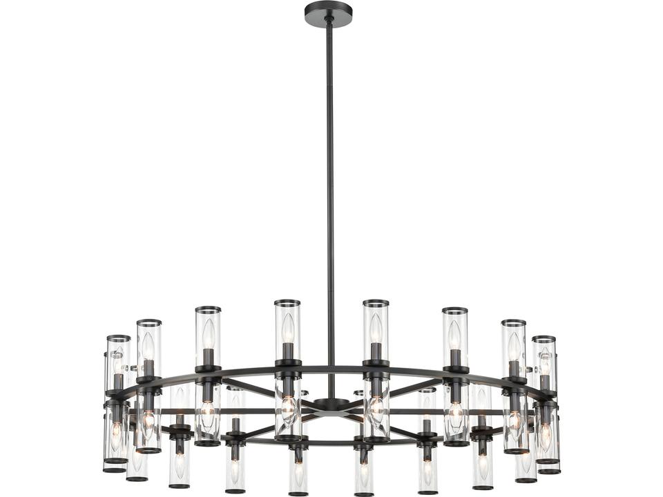 Revolve Chandelier 36 Light Urban Bronze Modern