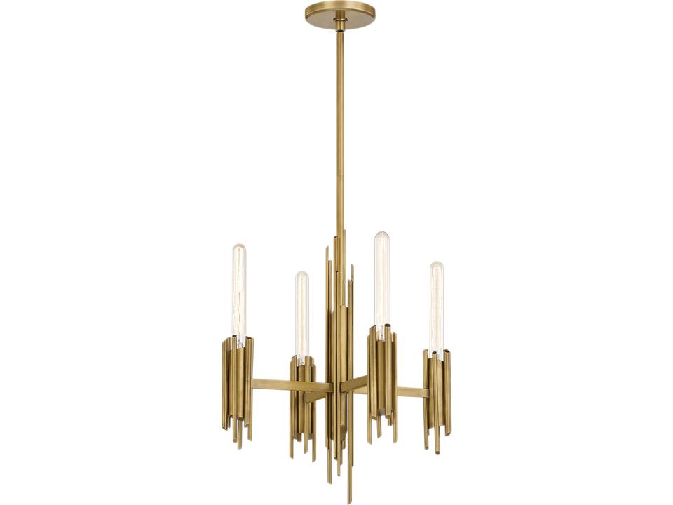 Torres Chandelier in Vintage Brass Modern Statement