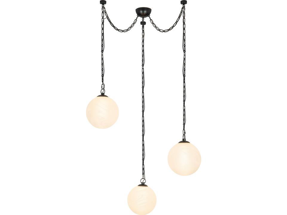 Petra Urban Bronze Cloud Glass Globe Chandelier