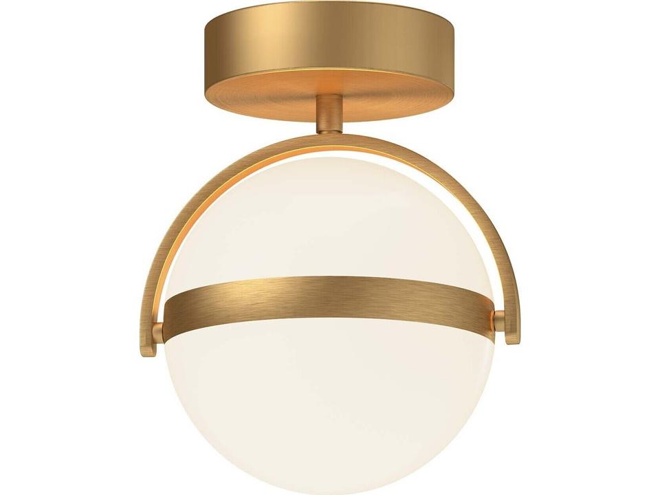 Globo Flush Mount Modern Brushed Gold