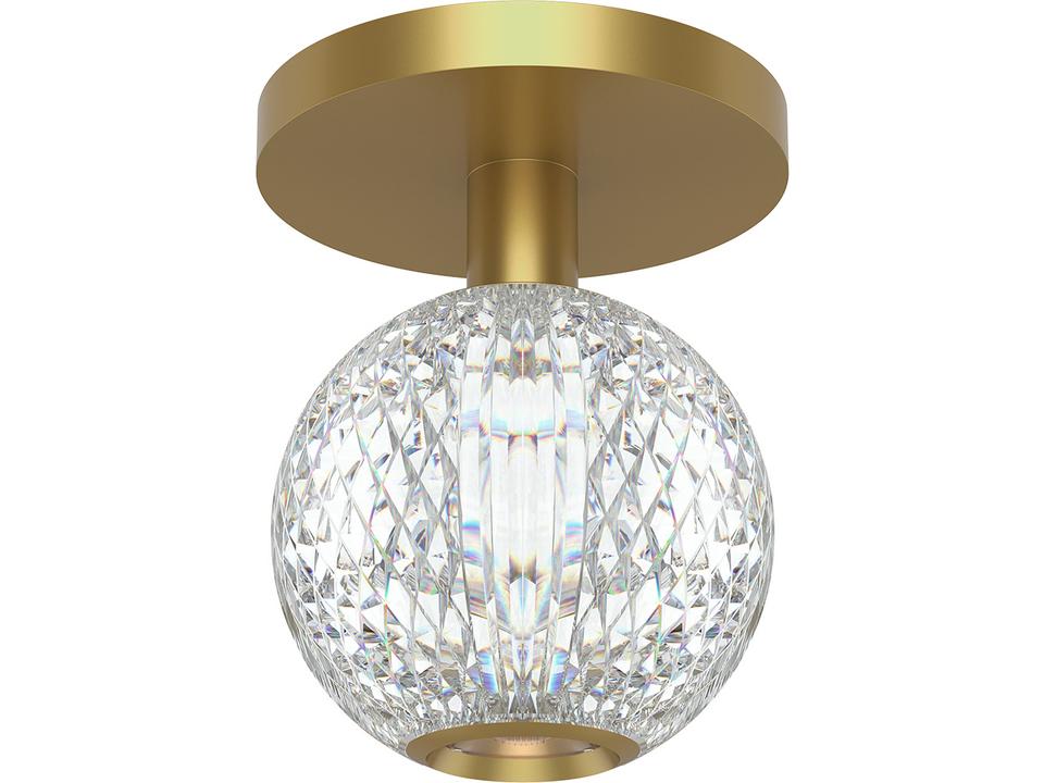 Marni LED Flush Mount in Natural Brass