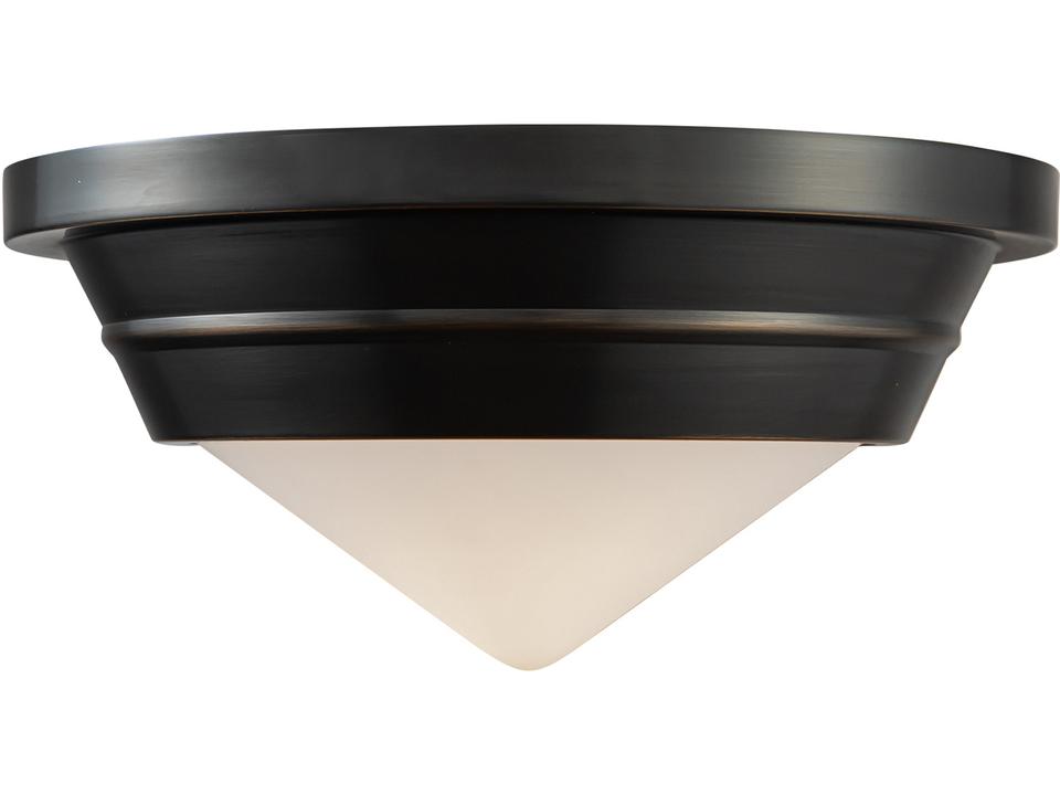 Willard Flush Mount Ceiling Light Urban Bronze Matte Opal Glass
