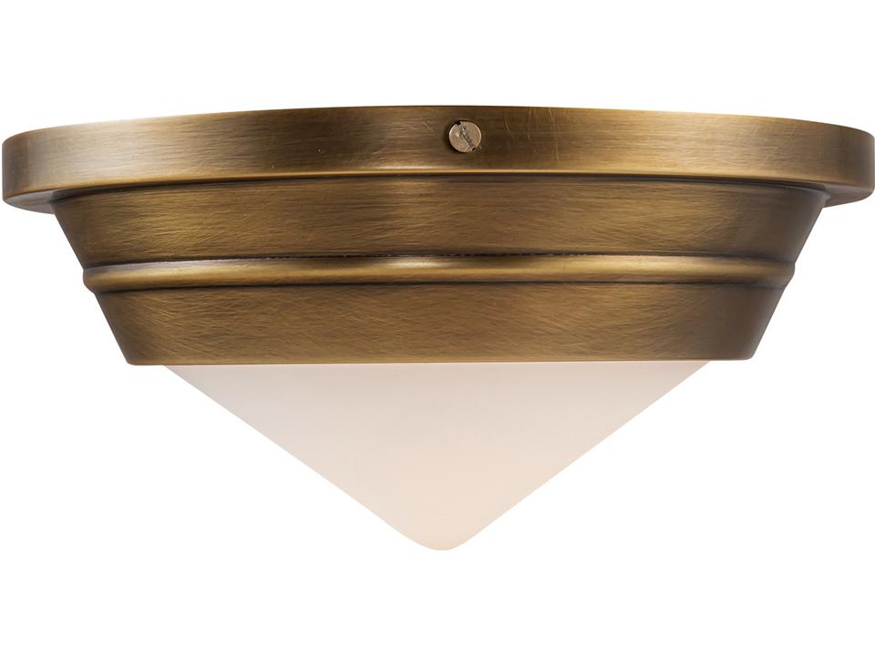Willard Flush Mount Ceiling Light in Vintage Brass