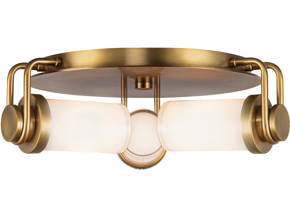 Wynwood Flush Mount Ceiling Light Vintage Brass
