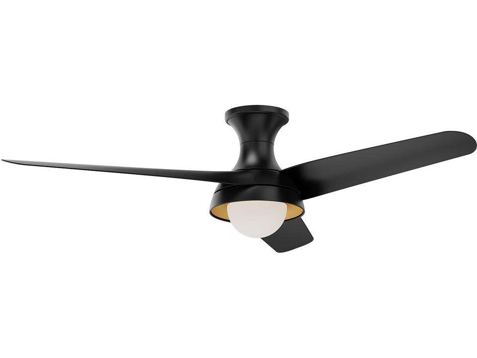 Rubio-h 54-Inch 3-Blade Damp Rated Ceiling Fan in Matte Black