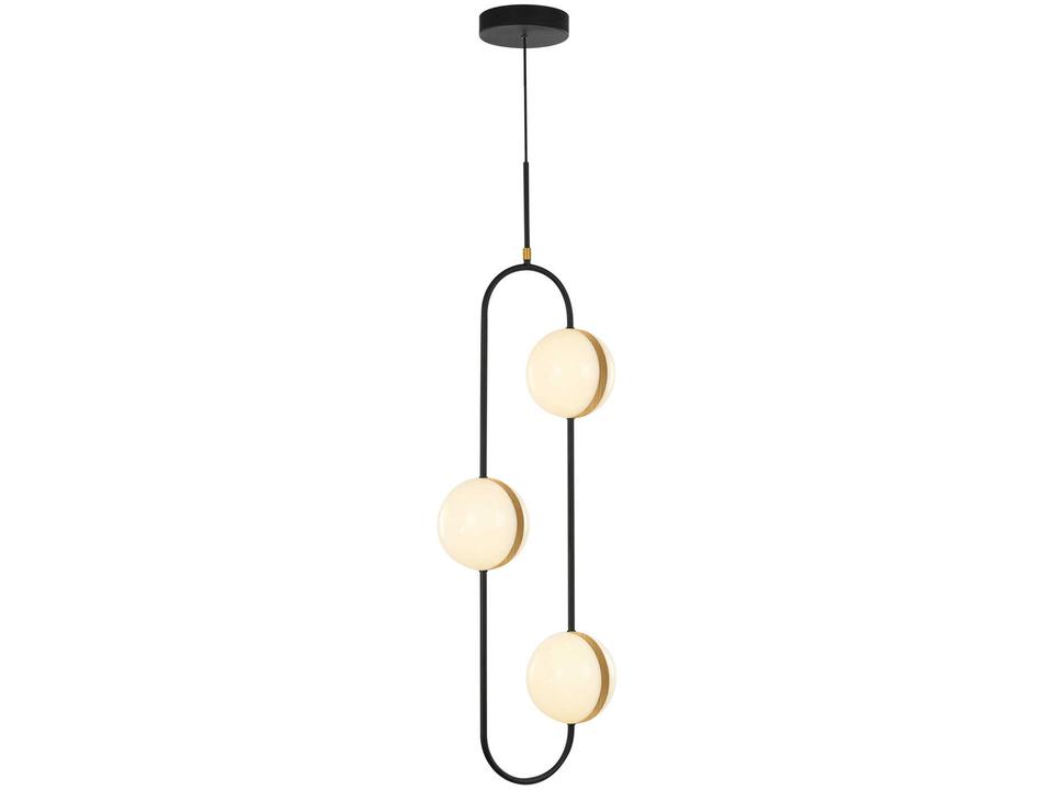 Tagliato 3-Light LED Pendant Light in Matte Black and Brushed Gold