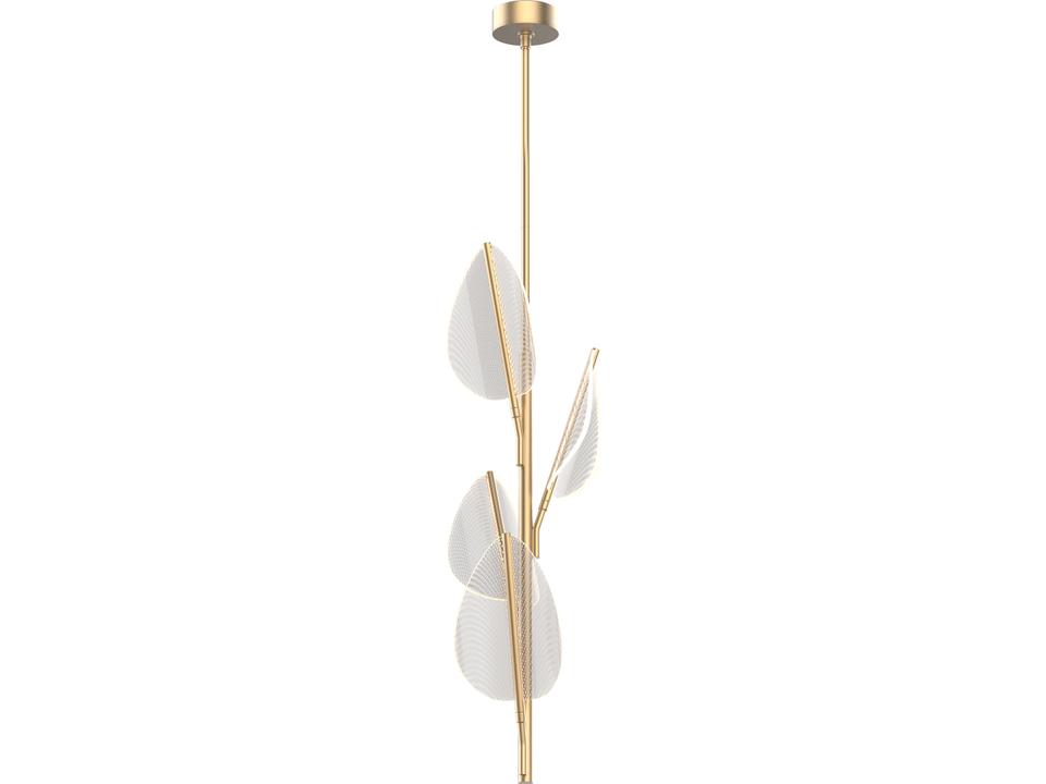 Flora Integrated LED Pendant Light in Natural Brass