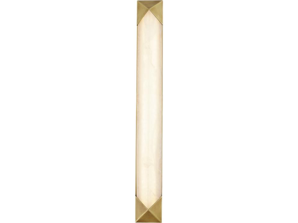 LED Bathroom Vanity Light Caesar Vintage Brass Alabaster