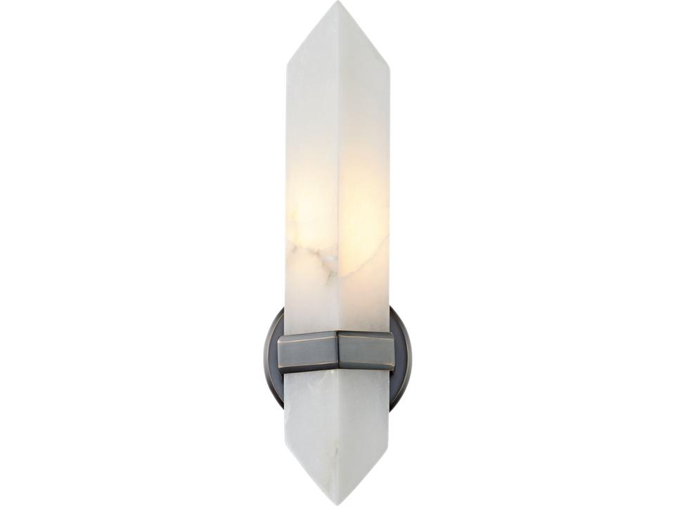 Valencia 1-Light Wall Sconce in Urban Bronze and Alabaster