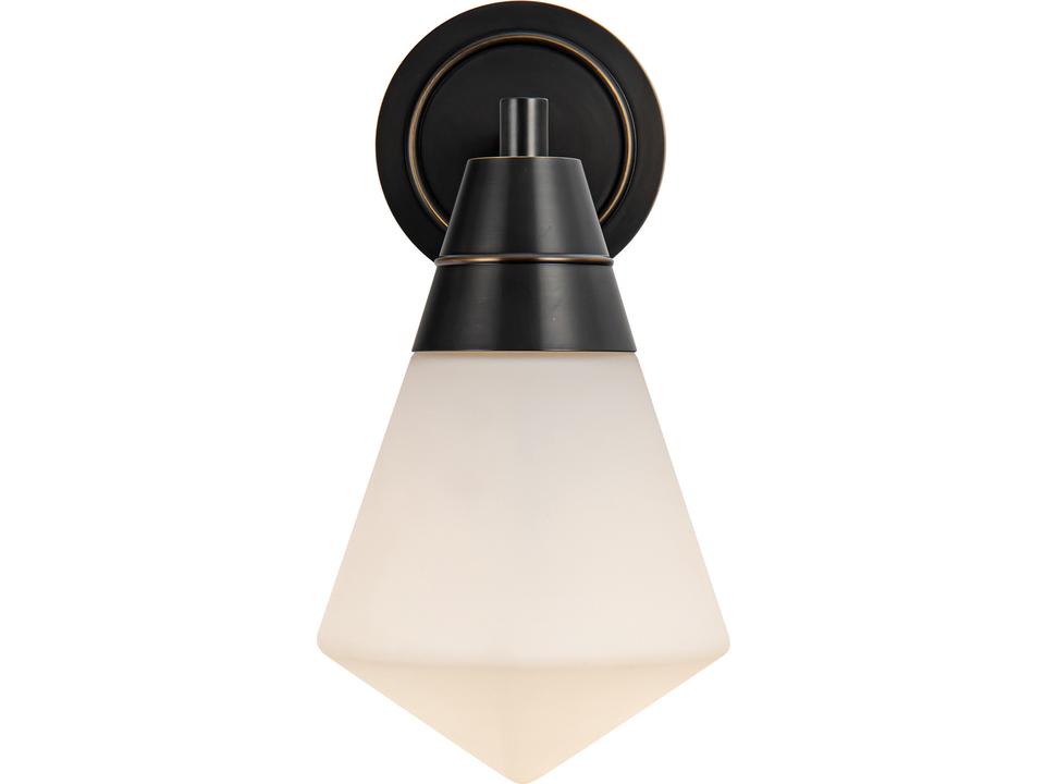 Willard 1-Light Wall Sconce in Urban Bronze with Matte Opal Glass