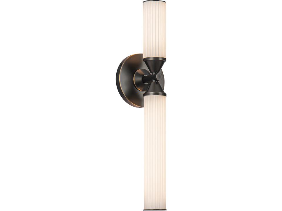 Edwin 18-Inch LED Wall Sconce in Urban Bronze with Frosted Ribbed Glass