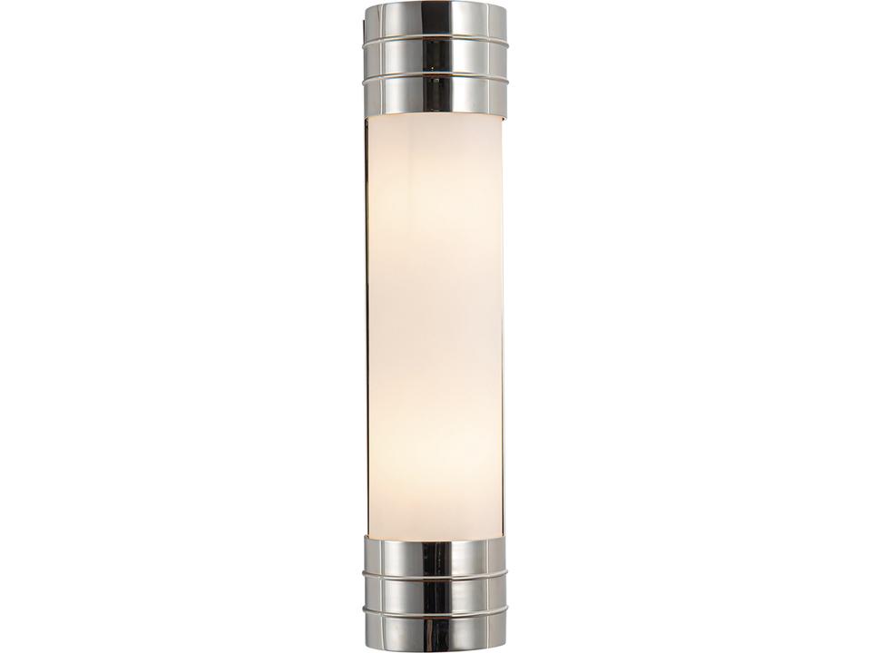 Willard 2-Light Wall Sconce in Polished Nickel with Matte Opal Glass
