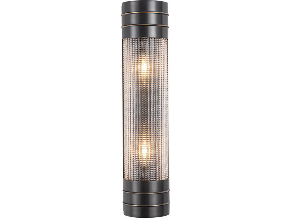 2-Light Willard Wall Sconce in Urban Bronze with Clear Prismatic Glass