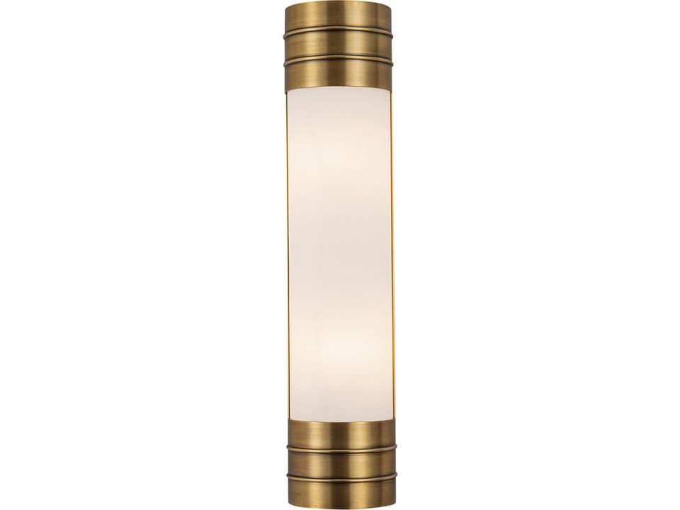 Willard 2-Light Wall Sconce with Opal Matte Glass in Vintage Brass