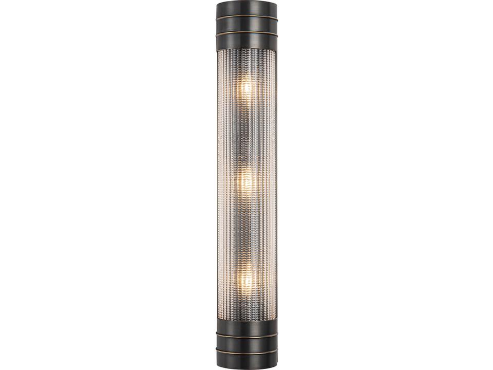 Willard 3-Light Urban Bronze Wall Sconce with Clear Prismatic Glass