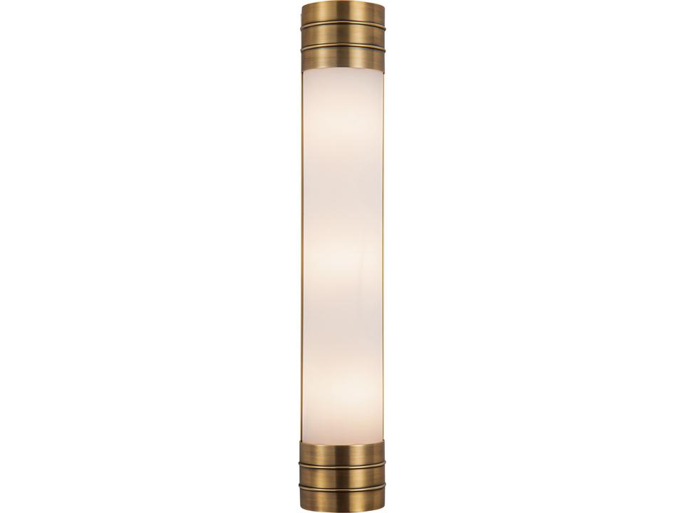 3-Light Willard Bathroom Vanity Light Vintage Brass Matte Opal Glass