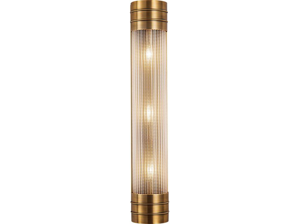 Willard 3-Light Wall Sconce with Clear Prismatic Glass in Vintage Brass