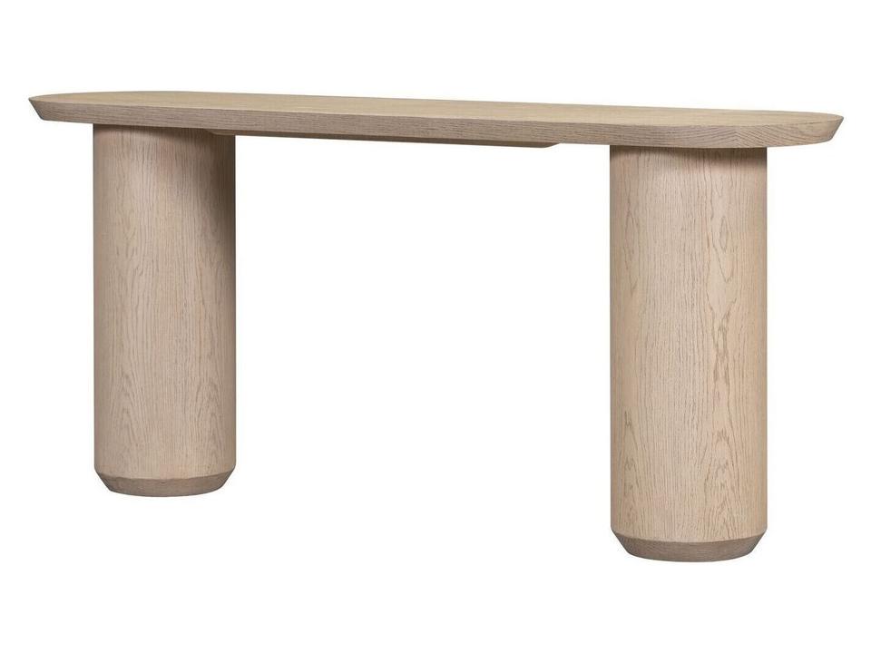 Cromwell 72-Inch Rectangle Console Table in Raw Oak Finish