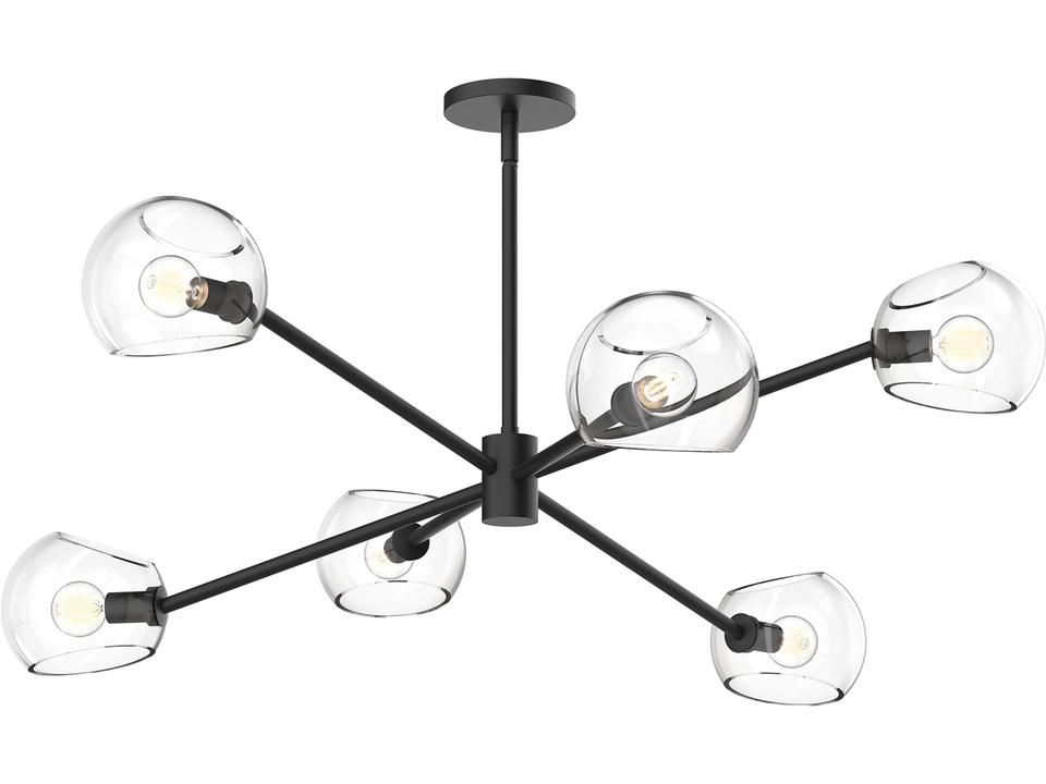 Willow 6 Light Chandelier Modern Sputnik Fixture