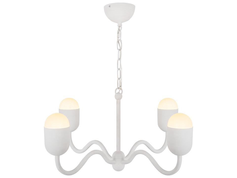 Effie 4 Light Chandelier in Antique White Elegant and Playful