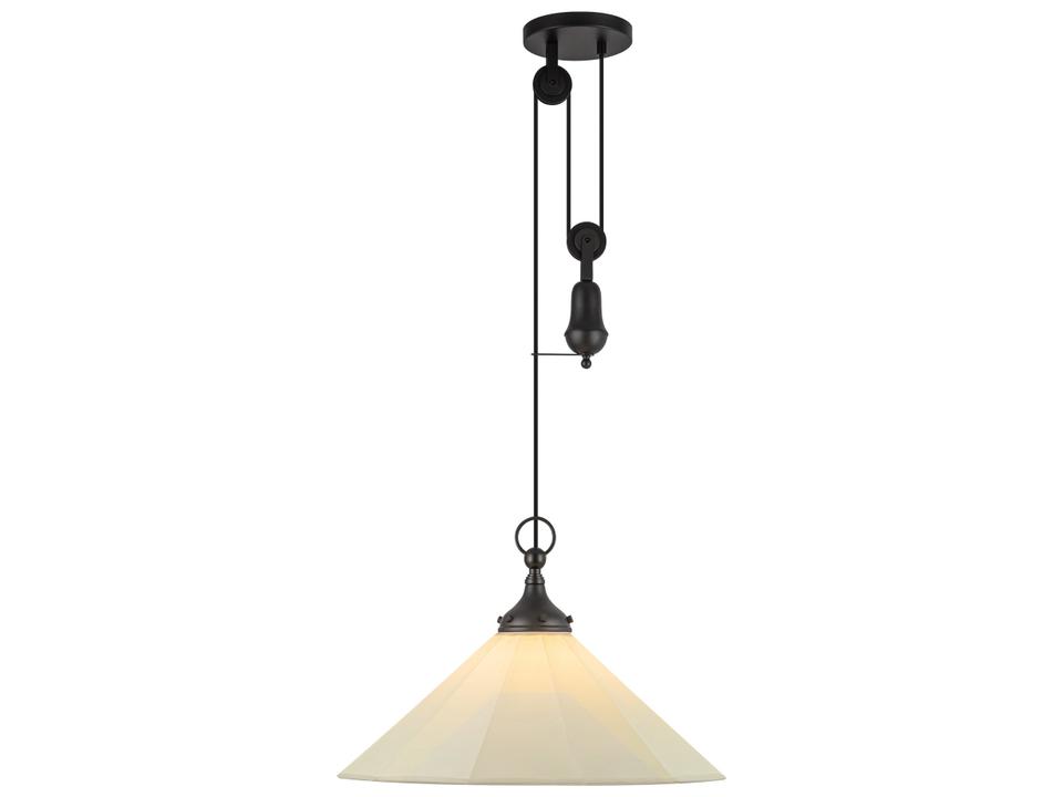 Ellen 1-Light Bowl Pendant Light in Matte Black with White Linen Shade