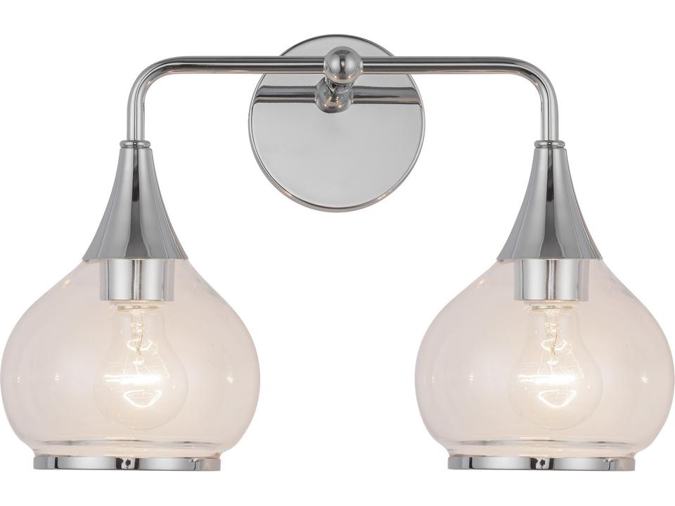 Hazel Two Light Bathroom Vanity Light in Polished Chrome