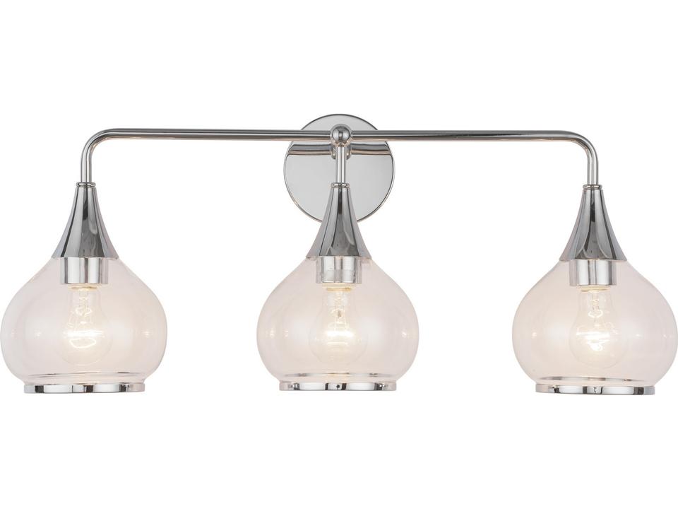 Hazel 3 Light Bath Vanity in Chrome