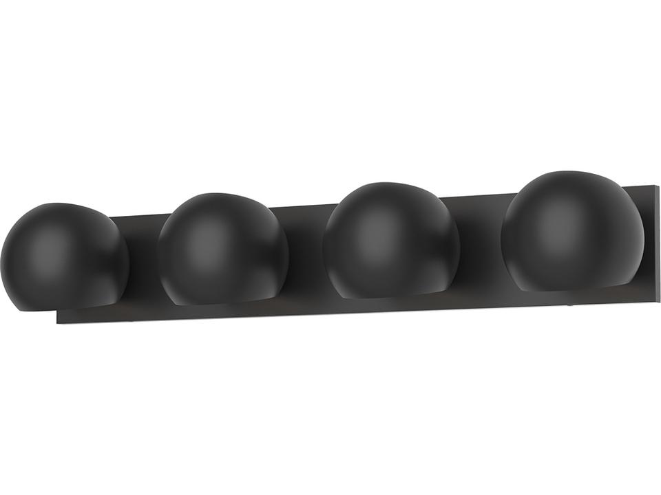 Willow 4 Light Vanity Light in Matte Black