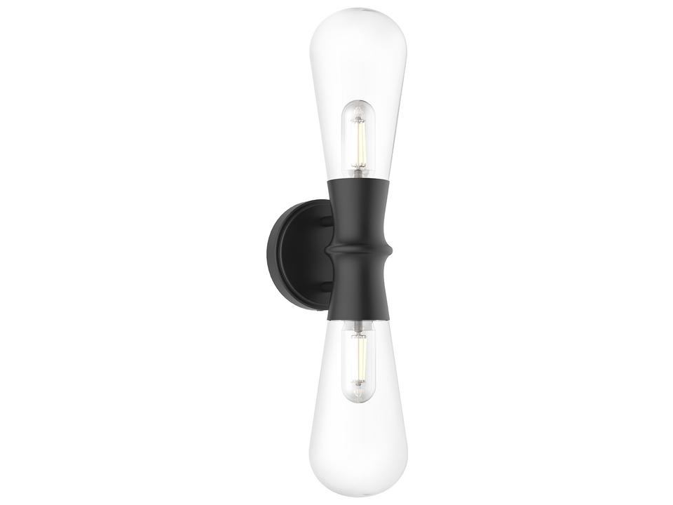 Marcel 2 Light Bath Vanity Light in Matte Black