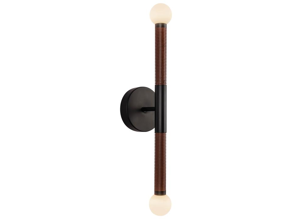 Arden LED Wall Sconce in Matte Black with Opal Glass