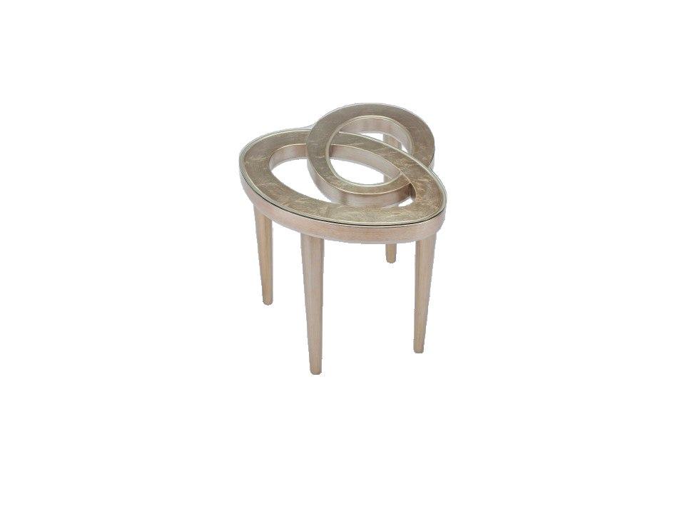 Glass Gold End Table