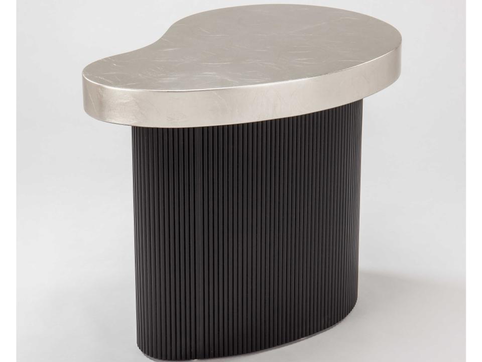 Silverleaf Black Handpainted End Table