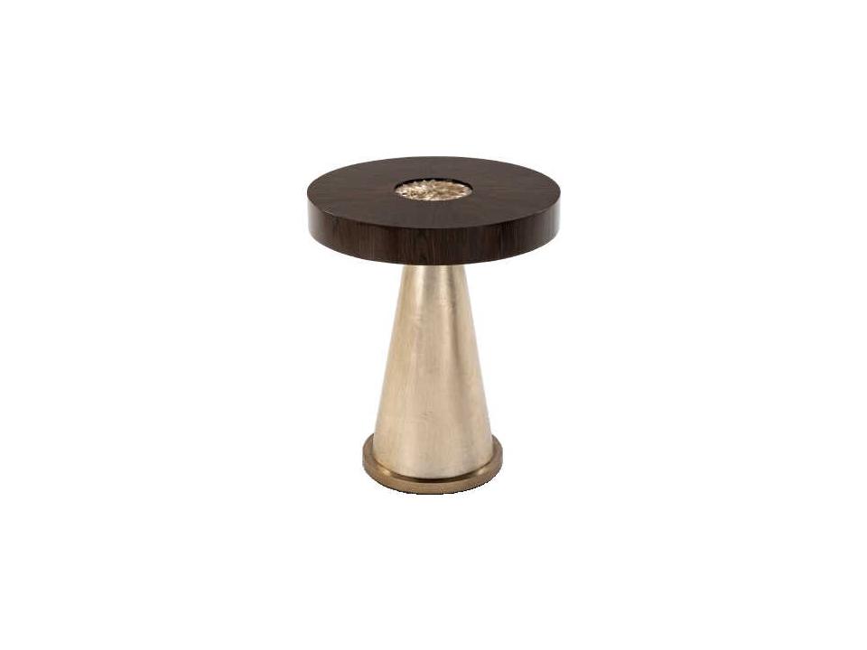 Round Wood Veneer Tobacco End Table