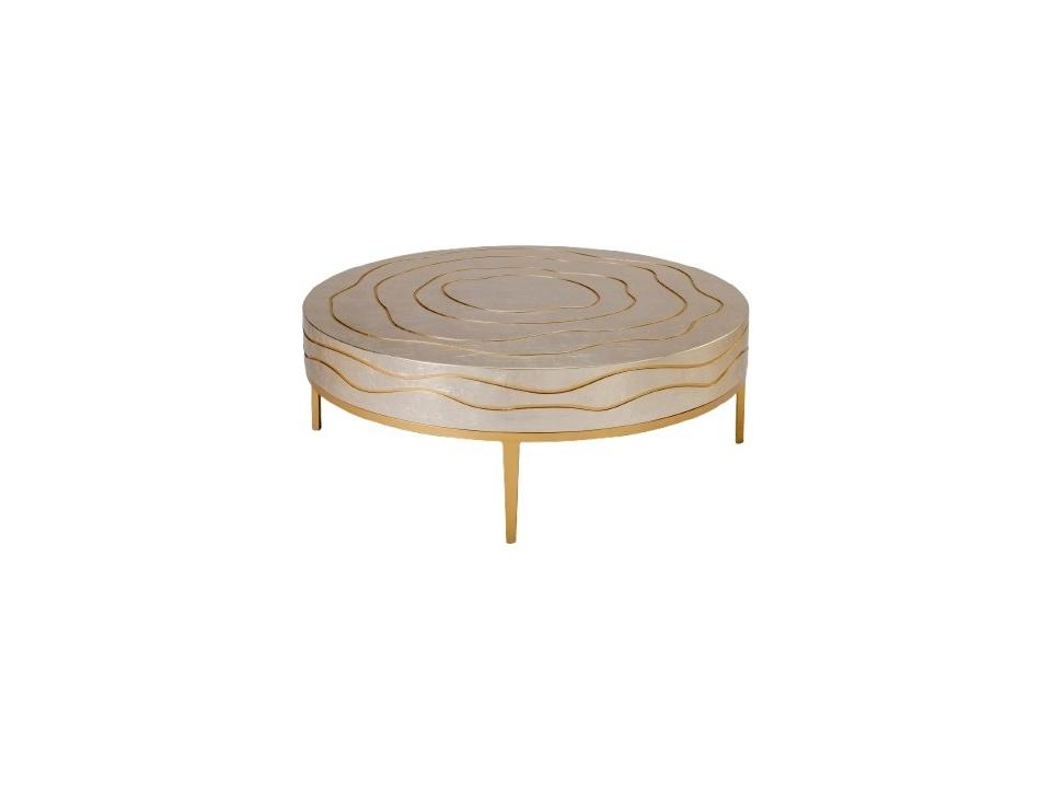 Round Silver Champagne Gold Coffee Table
