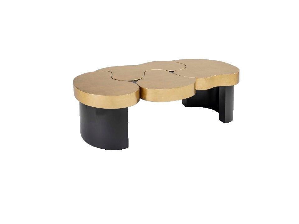 Metal Black Goldleaf Coffee Table