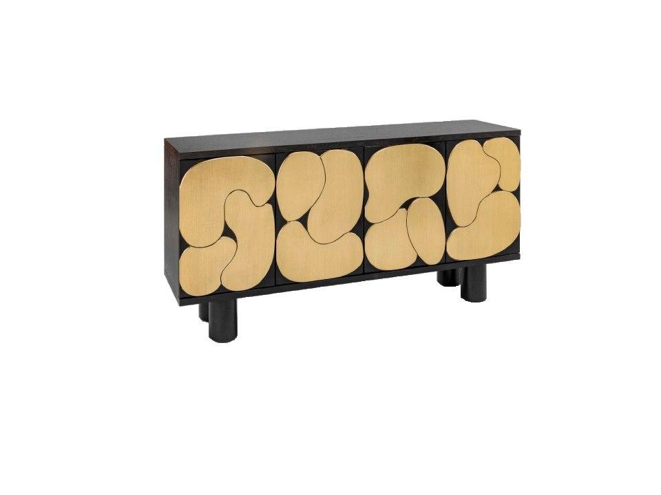 Black Goldleaf Accent Chest