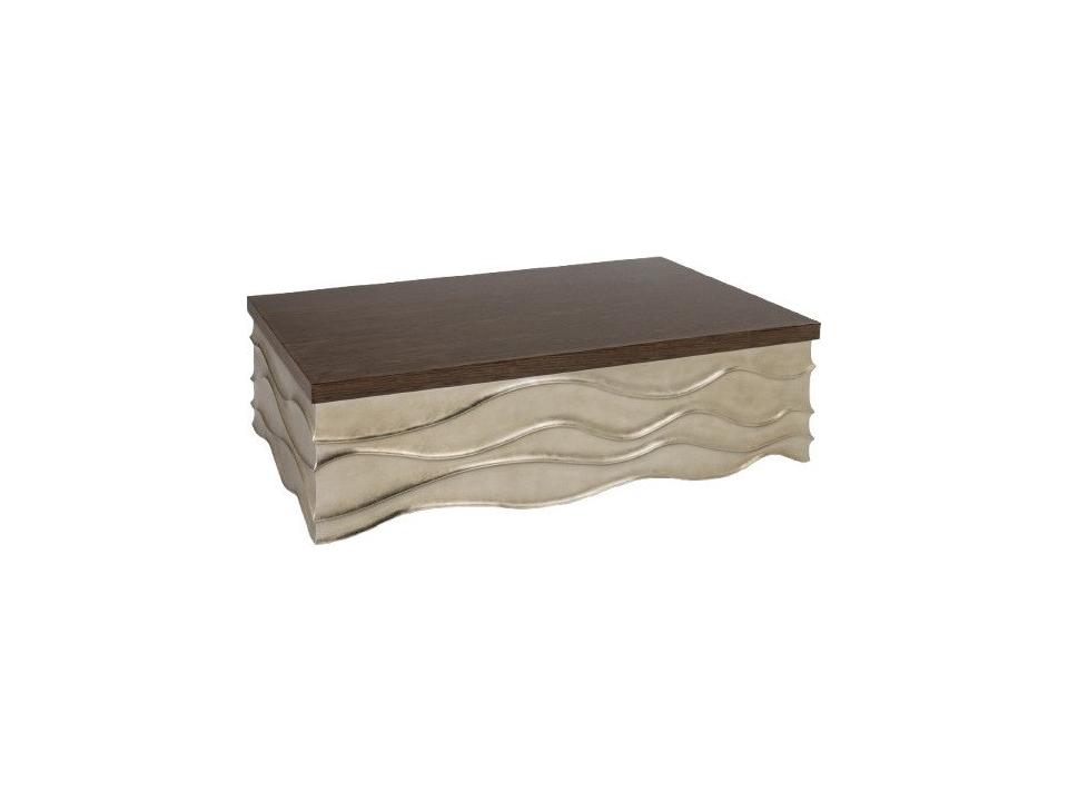 Rectangular Wood Walnut Champagne Coffee Table