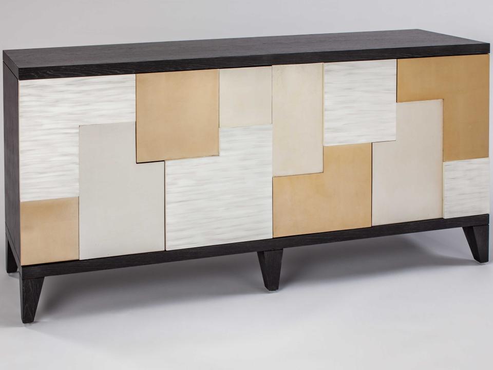 Black Ash Multi-Tone 4-Door Glamorous Cabinet
