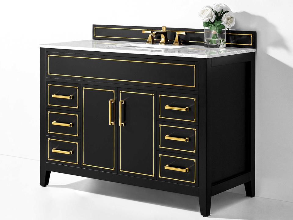 Aspen 48 inch Bathroom Vanity Black Onyx