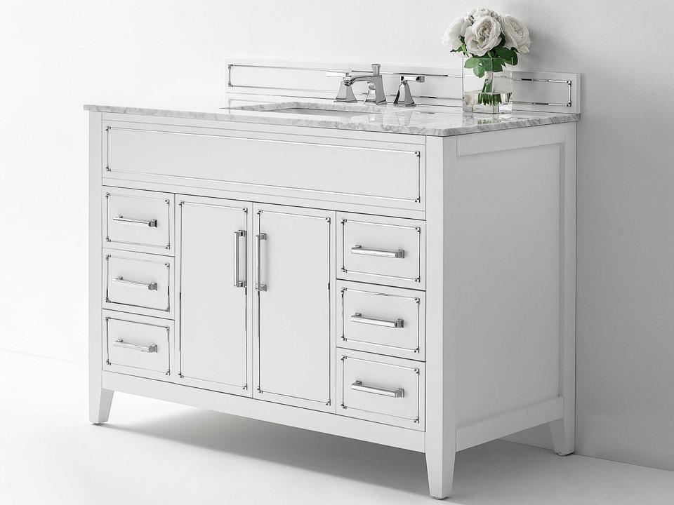 Aspen 48 Inch Bathroom Vanity in White