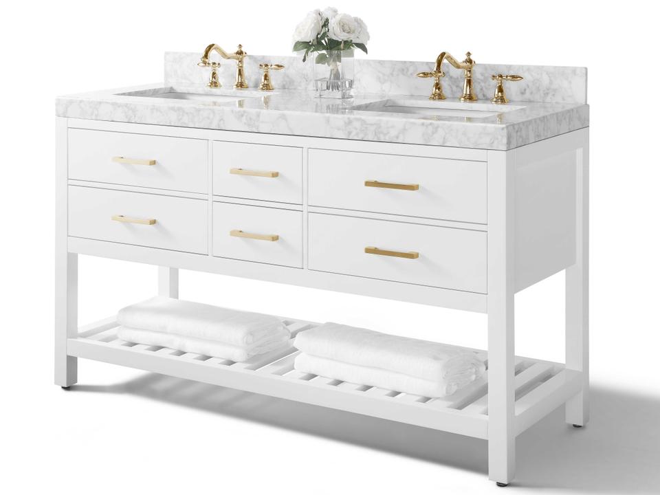 Elizabeth White 60" Vanity