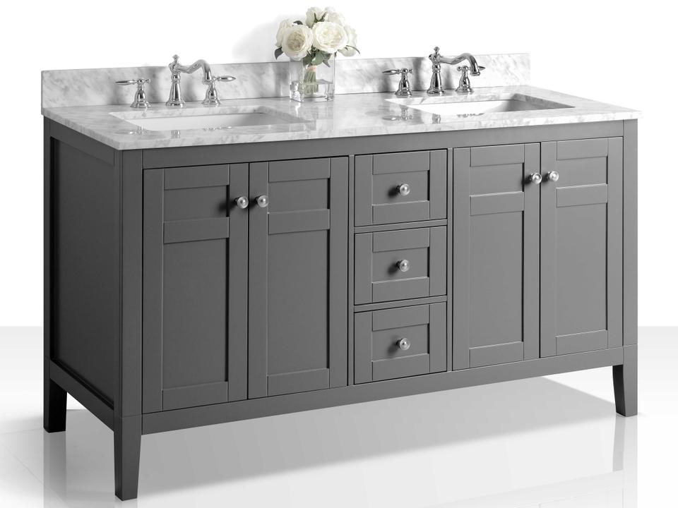 Maili 60 Inch Bathroom Vanity in Sapphire Gray