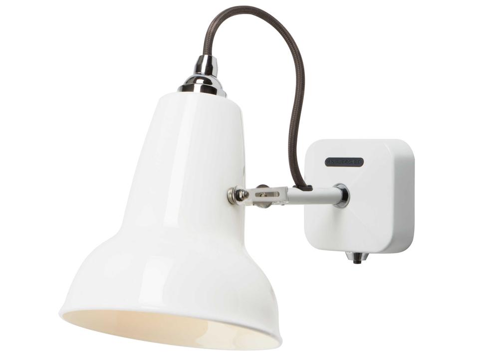 Original 1227 Mini Ceramic Wall Sconce in Pure White with Bone China Shade