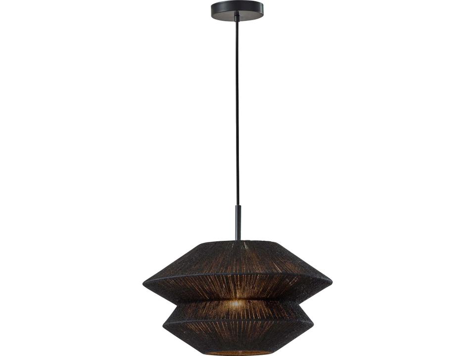 Gardner Black Rope Pendant Light Contemporary