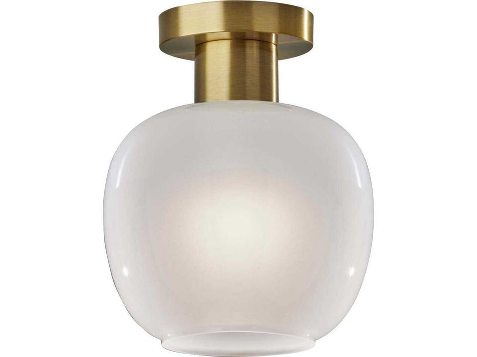 Magnolia Flush Mount Ceiling Light Antique Brass